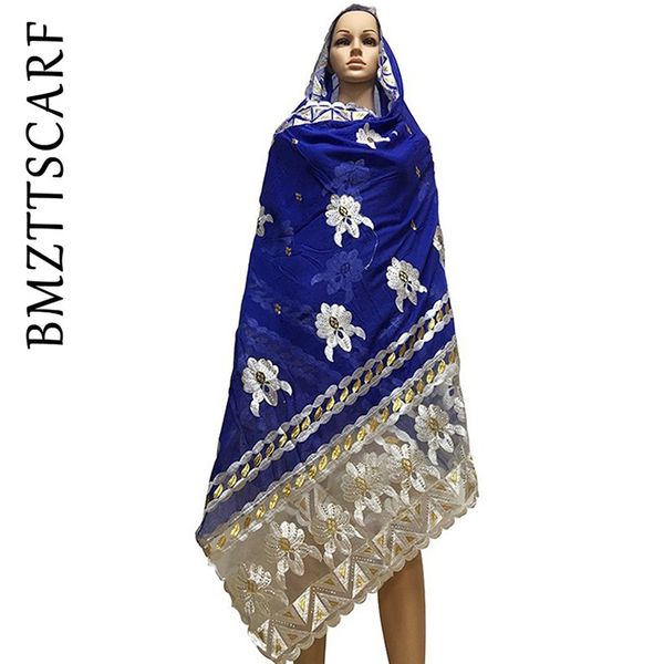 african scarfs muslim women soft cotton match net embroidery big size scarf for wraps shawls bm660, Blue;gray
african scarfs muslim women soft cotton match net embroidery big size scarf for wraps shawls bm660, Blue;gray