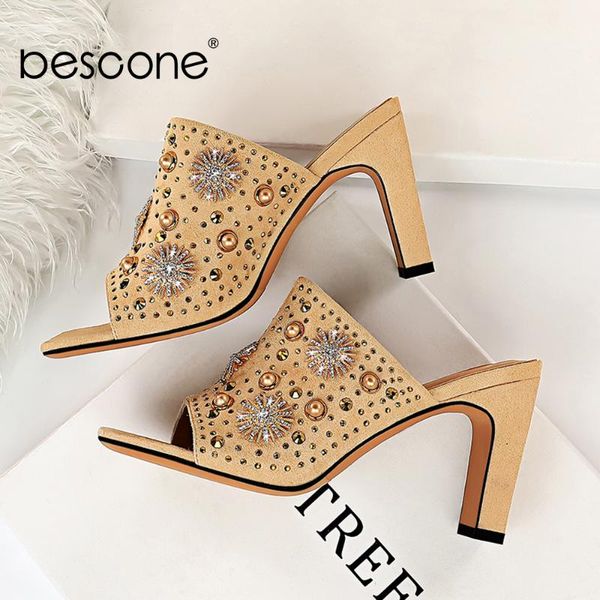 bescone женщины тапочки flock handmade квадратные каблуки тапочки bling кристалл заклепка обувь моды платье дамы женская обувь bm534, Black
bescone женщины тапочки flock handmade квадратные каблуки тапочки bling кристалл заклепка обувь моды платье дамы женская обувь bm534, Black