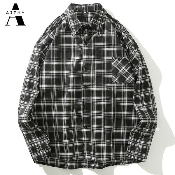 harajuku pocket long sleeve plaid shirts men fashion casual cotton dress shirts coat hip hop streetwear thick shirt male, White;black
harajuku pocket long sleeve plaid shirts men fashion casual cotton dress shirts coat hip hop streetwear thick shirt male, White;black