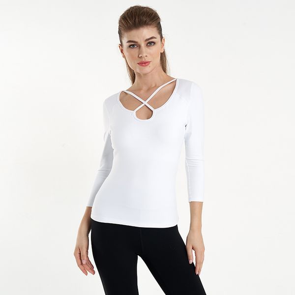 ladies' gym yoga short skinny sweatshirts women's fitness wear cross long sleeve fitness gym running sportswear, White;red
ladies' gym yoga short skinny sweatshirts women's fitness wear cross long sleeve fitness gym running sportswear, White;red