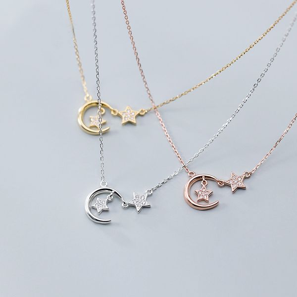 real 925 sterling silver star and moon pendant necklace hypoallergenic jewelry for women girls
real 925 sterling silver star and moon pendant necklace hypoallergenic jewelry for women girls