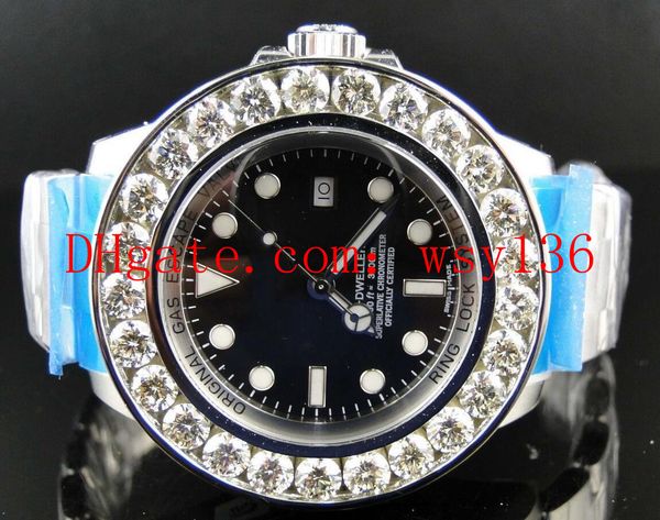men's watch sea dweller big diamond mechanical automatic movement watch stainless steel bracelet mens wrist watch, Slivery;brown
men's watch sea dweller big diamond mechanical automatic movement watch stainless steel bracelet mens wrist watch, Slivery;brown