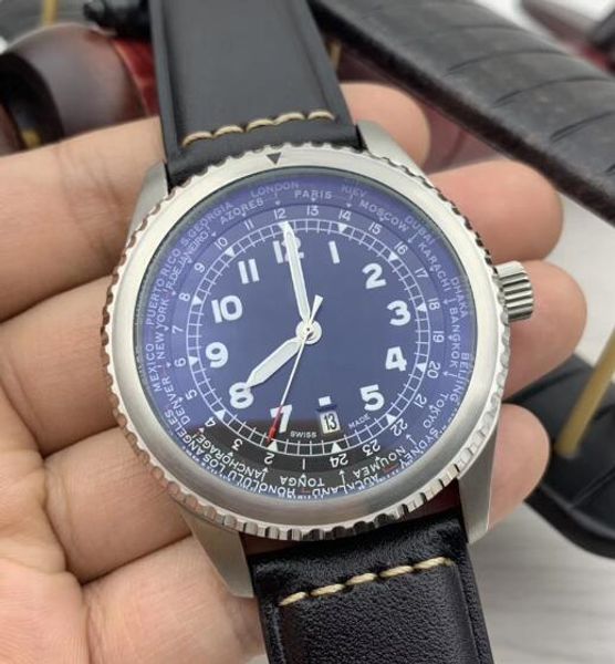 navitimer 8 unitime automatic mens watches black dial watch wristwatches with world-time cities listed around the outer rim, Slivery;brown
navitimer 8 unitime automatic mens watches black dial watch wristwatches with world-time cities listed around the outer rim, Slivery;brown