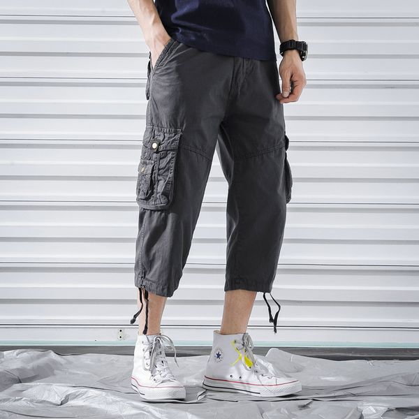 2019 new summer men cargo pants 3/4 length casual workout tactical pants cargo short multi pockets trouser, Black
2019 new summer men cargo pants 3/4 length casual workout tactical pants cargo short multi pockets trouser, Black