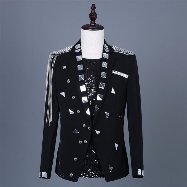 star with the same pattern lens suit coat men's korean version of the body suit dress mens blazer jacket men coat sequin, White;black
star with the same pattern lens suit coat men's korean version of the body suit dress mens blazer jacket men coat sequin, White;black