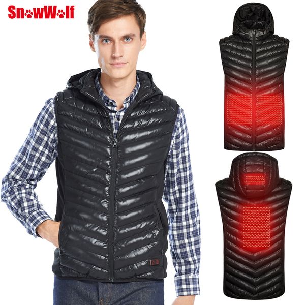 snowwolf 2019 men outdoor usb heating vest jacket with detachable hood winter carbon fiber electric thermal clothing waistcoat, Gray;blue
snowwolf 2019 men outdoor usb heating vest jacket with detachable hood winter carbon fiber electric thermal clothing waistcoat, Gray;blue