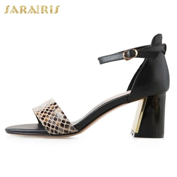 sarairis 2020 new fashion genuine leather hoof high heels summer sandals woman shoes buckle strap shoes women, Black
sarairis 2020 new fashion genuine leather hoof high heels summer sandals woman shoes buckle strap shoes women, Black