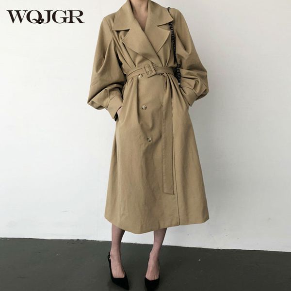 wqjgr 2020 spring and autumn long coat women trench coat women long sleeve khaki and black windbreaker trench femme, Tan;black
wqjgr 2020 spring and autumn long coat women trench coat women long sleeve khaki and black windbreaker trench femme, Tan;black
