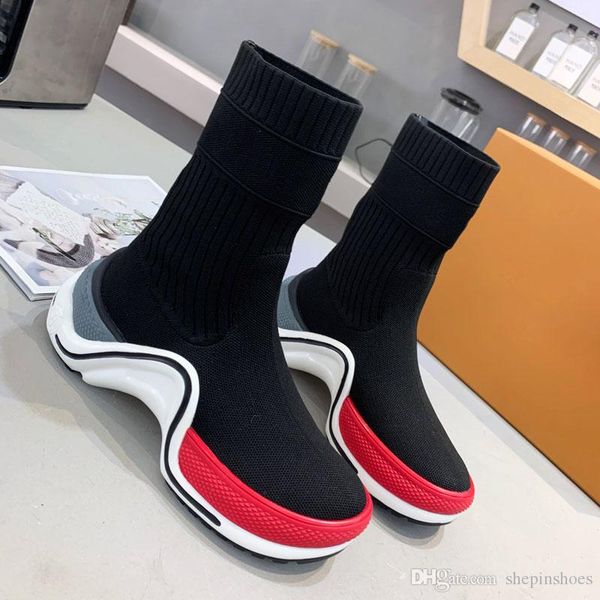 women designer shoes knitted socks boots super star thick bottom non-slip lady winter booties luxury boots with original box, Black
women designer shoes knitted socks boots super star thick bottom non-slip lady winter booties luxury boots with original box, Black