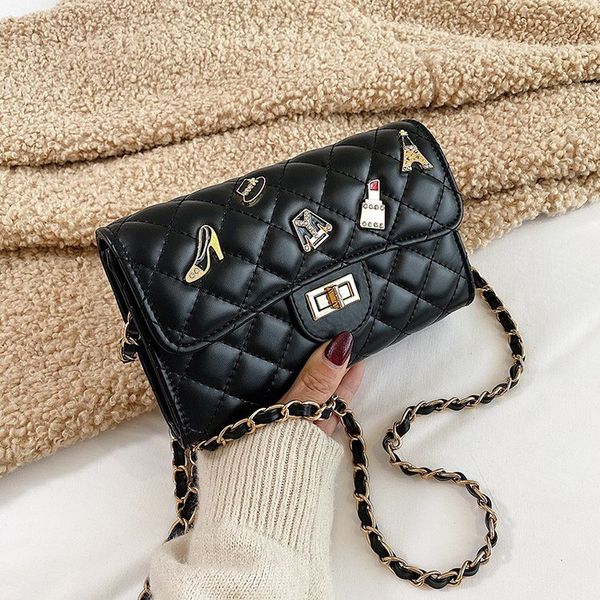 women diamond lattice shoulder messenger crossbody bag ladies fashion handbag totes female metal chain shopping flap
women diamond lattice shoulder messenger crossbody bag ladies fashion handbag totes female metal chain shopping flap