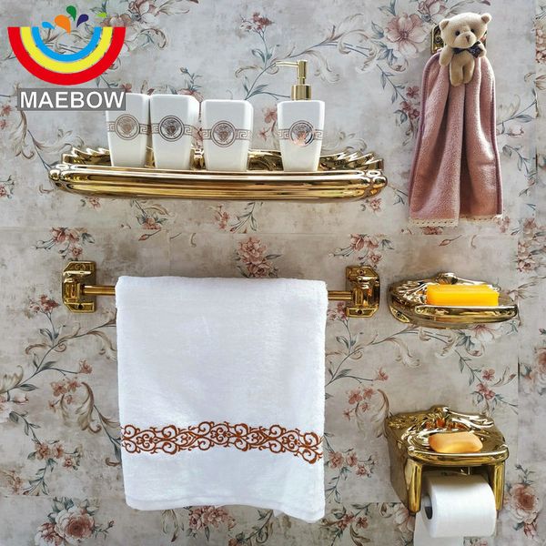 maebow louxiou porcelain golden bathroom hardware set bath towel shelf toilet brush towel bar bathroom accessories set
maebow louxiou porcelain golden bathroom hardware set bath towel shelf toilet brush towel bar bathroom accessories set