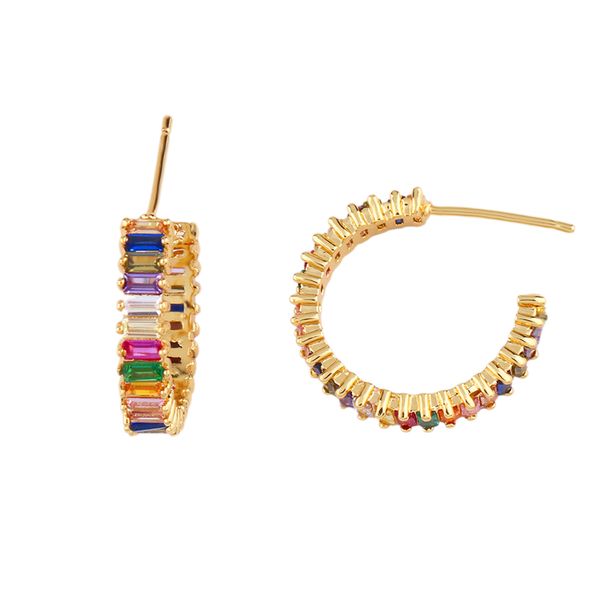 trendy elegant rainbow multicolor stud earring for women wedding cubic zircon bridal earring bohemian, Silver
trendy elegant rainbow multicolor stud earring for women wedding cubic zircon bridal earring bohemian, Silver