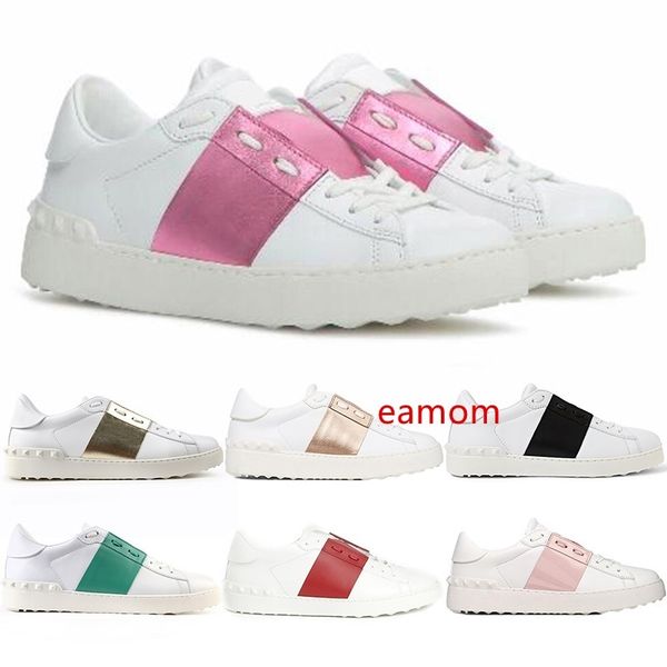 luxury designer shoes platform men women rivet sliver black green pink stripe leather casual shoe size 35-46 drop shipping
luxury designer shoes platform men women rivet sliver black green pink stripe leather casual shoe size 35-46 drop shipping