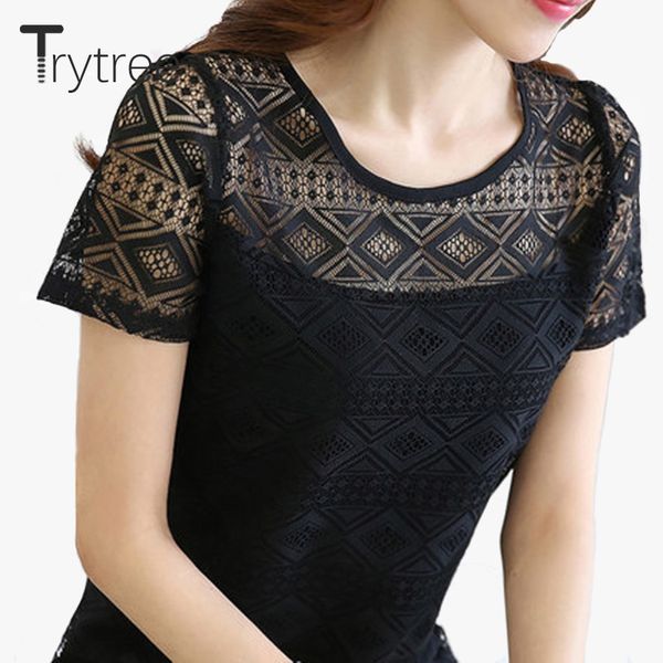 women lace blouse femme chiffon shirt spring summer short sleeve blusa feminina hollow women shirt blouse plus size, White
women lace blouse femme chiffon shirt spring summer short sleeve blusa feminina hollow women shirt blouse plus size, White