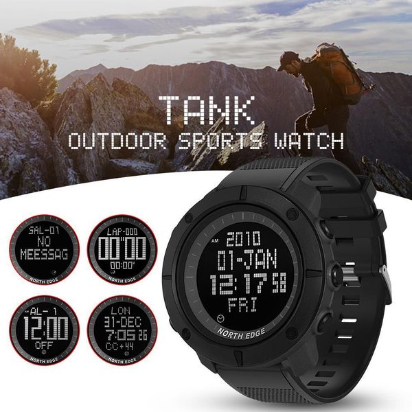 north edge men's sport smart digital watch electronic clock waterproof outdoor fishing satch hour, Slivery;brown
north edge men's sport smart digital watch electronic clock waterproof outdoor fishing satch hour, Slivery;brown