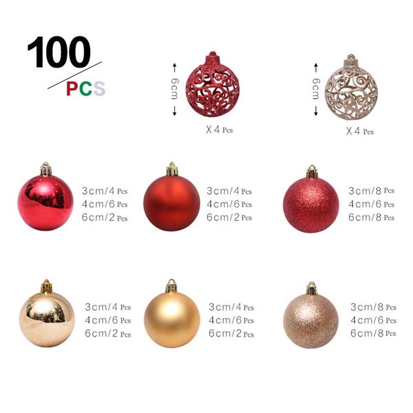 100pcs 3/4/6cm christmas tree decor ball bauble xmas party hanging ball ornament decorations for home christmas decorations
100pcs 3/4/6cm christmas tree decor ball bauble xmas party hanging ball ornament decorations for home christmas decorations