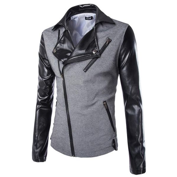 2015 new style stylish slim simple stitching leather jacket men's coat casual men blazers, Black;brown
2015 new style stylish slim simple stitching leather jacket men's coat casual men blazers, Black;brown