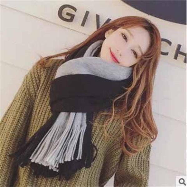 scarf autumn and winter two-color mosaic men and women imitation cashmere tassels warm color collar scarf, Blue;gray
scarf autumn and winter two-color mosaic men and women imitation cashmere tassels warm color collar scarf, Blue;gray