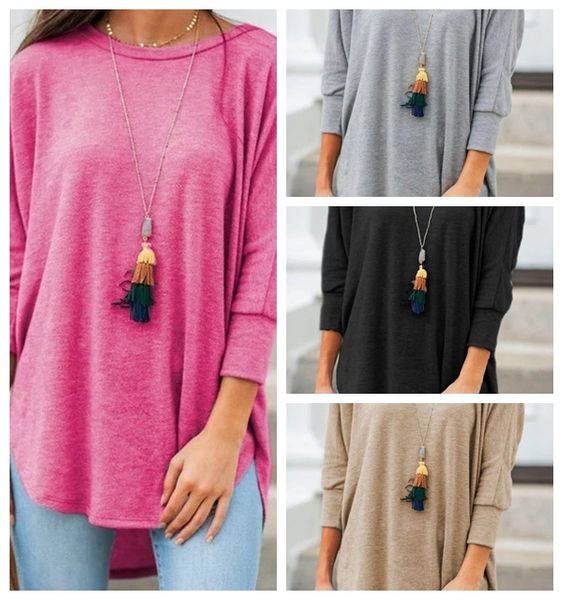 spot 2021 european spring and autumn explosion models loose casual round neck hem irregular solid color t-shirt, support mixed batch, White
spot 2021 european spring and autumn explosion models loose casual round neck hem irregular solid color t-shirt, support mixed batch, White