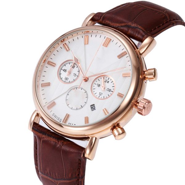 fashion men's watch belt leisure sports quartz hour watch simulation, Slivery;brown
fashion men's watch belt leisure sports quartz hour watch simulation, Slivery;brown