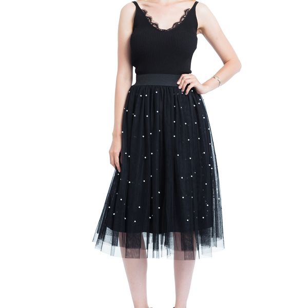 new 2019 autumn summer tulle skirt womens ladies plus size bead mesh bubble pleated skirts female faldas mujer moda 19jan30, Black
new 2019 autumn summer tulle skirt womens ladies plus size bead mesh bubble pleated skirts female faldas mujer moda 19jan30, Black