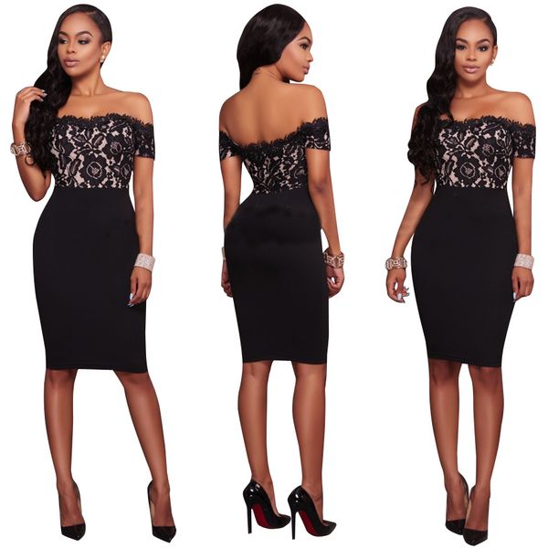 black lace applique sheath short party dresses backless boat neck short sleeve knee length fashion women dress, Black;gray
black lace applique sheath short party dresses backless boat neck short sleeve knee length fashion women dress, Black;gray