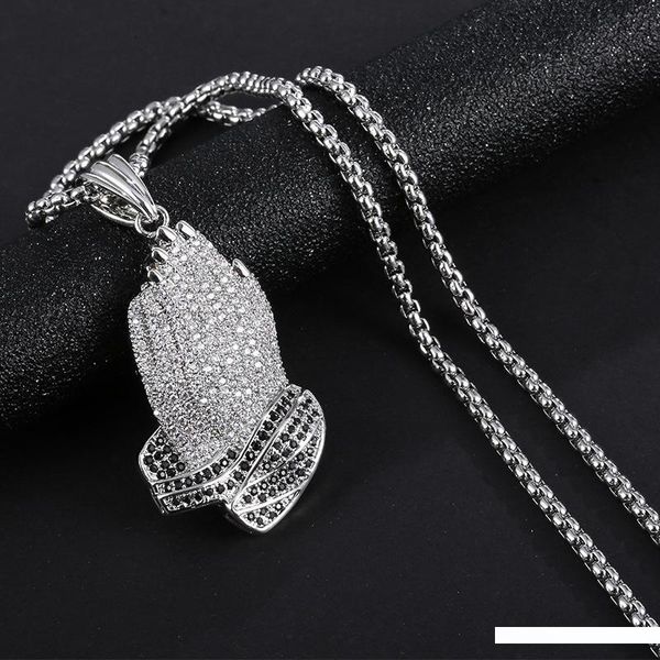 originality trend hee havre hand pray pendeloque cut rap hiphop necklace, Silver
originality trend hee havre hand pray pendeloque cut rap hiphop necklace, Silver
