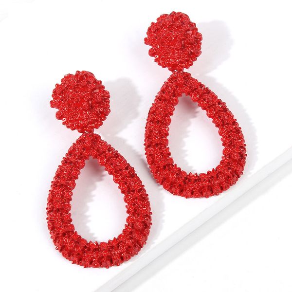 2019 women earring trendy luxury big red earrings statement vintage geometric earings fashion jewelry summer accessories, Silver
2019 women earring trendy luxury big red earrings statement vintage geometric earings fashion jewelry summer accessories, Silver