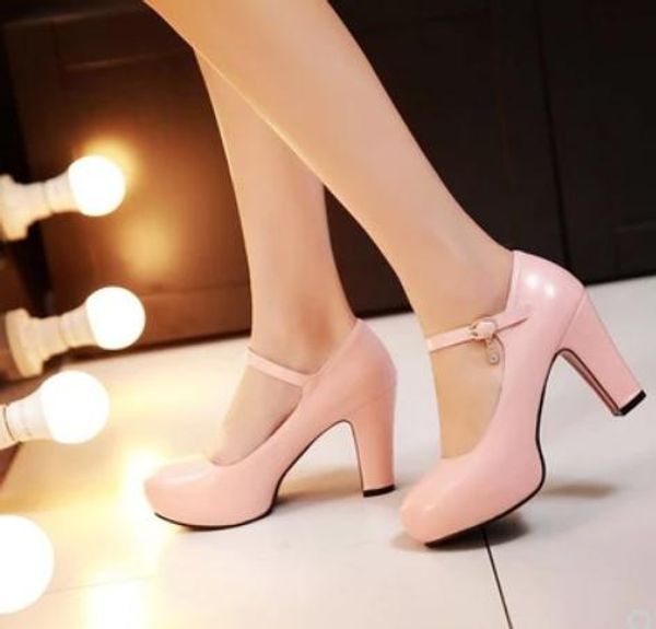 women's shoes in spring and autumn high coarse heel round head waterproof table@183, Black
women's shoes in spring and autumn high coarse heel round head waterproof table@183, Black
