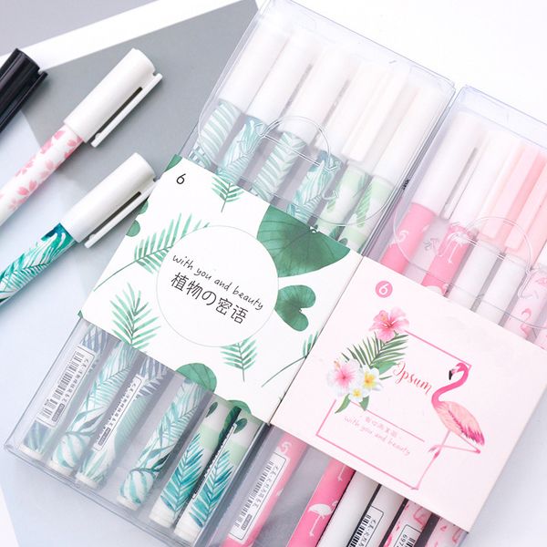 6pcs/set cartoon plant flamingo gel pens kawaii stationery gel pen signature ink pen office writing school supplies papeleria
6pcs/set cartoon plant flamingo gel pens kawaii stationery gel pen signature ink pen office writing school supplies papeleria