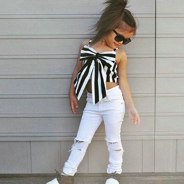 clothing sets toddler kids girl striped big bow t-shirt crop long hole jeans pants outfits clothes, White
clothing sets toddler kids girl striped big bow t-shirt crop long hole jeans pants outfits clothes, White