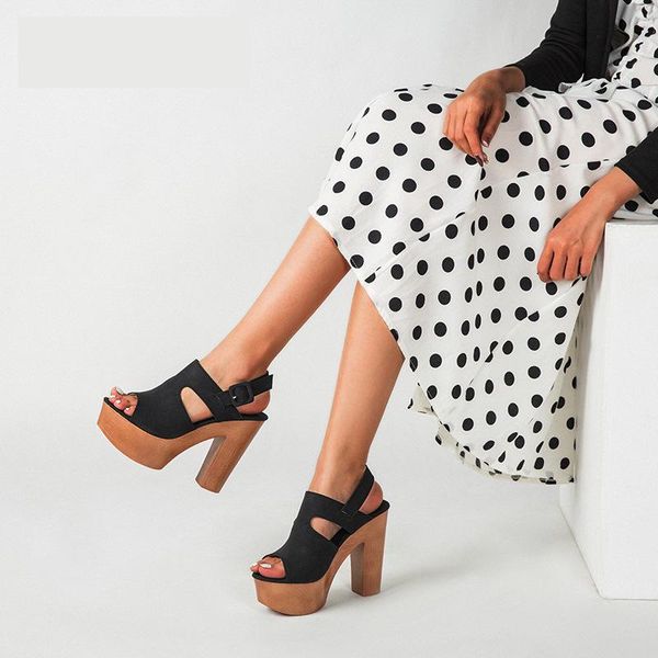 sandals 12cm high heel for women summer fashion shoes open toe platform gladiator, Black
sandals 12cm high heel for women summer fashion shoes open toe platform gladiator, Black