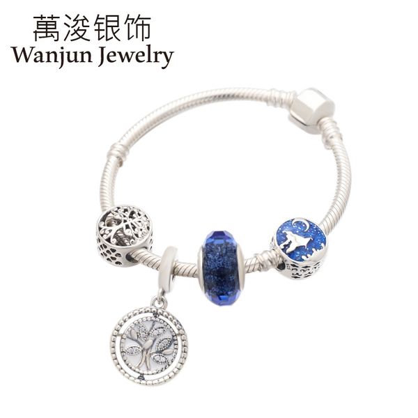 wanjun jewelry 100% 925 sterling silver new style tree of life string decoration blue color romantic crystal bead bracelet set, Golden;silver
wanjun jewelry 100% 925 sterling silver new style tree of life string decoration blue color romantic crystal bead bracelet set, Golden;silver