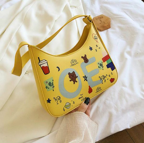 handbags purses women graffiti personality shoulder bags letter fashion girls baguette bag crossbody 
handbags purses women graffiti personality shoulder bags letter fashion girls baguette bag crossbody