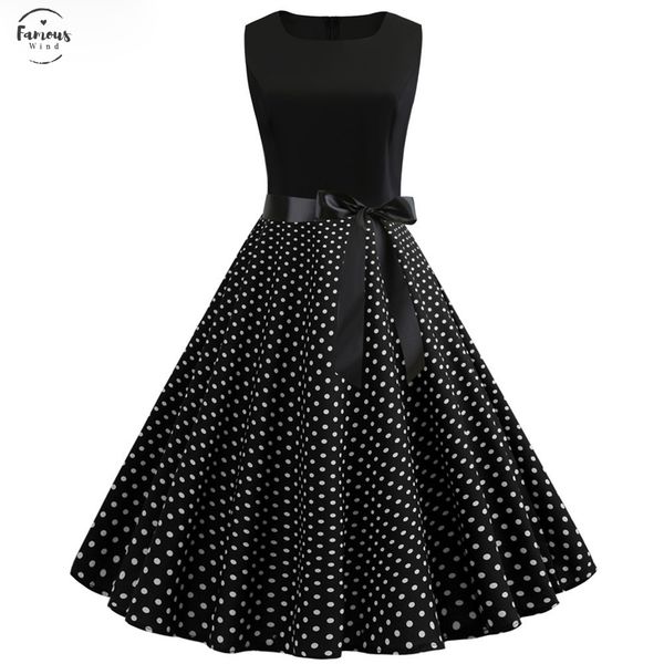 women summer dresses 2019 robe vintage 1950s 60s pin up big swing work wear rockabilly dress black polka dot vestidos, Black;gray
women summer dresses 2019 robe vintage 1950s 60s pin up big swing work wear rockabilly dress black polka dot vestidos, Black;gray