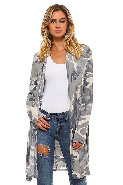 ew womens casual loose camouflage cardigan jackets and coats open stitch camo long sleeve outwear jacket coat cardigans, Black;brown
ew womens casual loose camouflage cardigan jackets and coats open stitch camo long sleeve outwear jacket coat cardigans, Black;brown