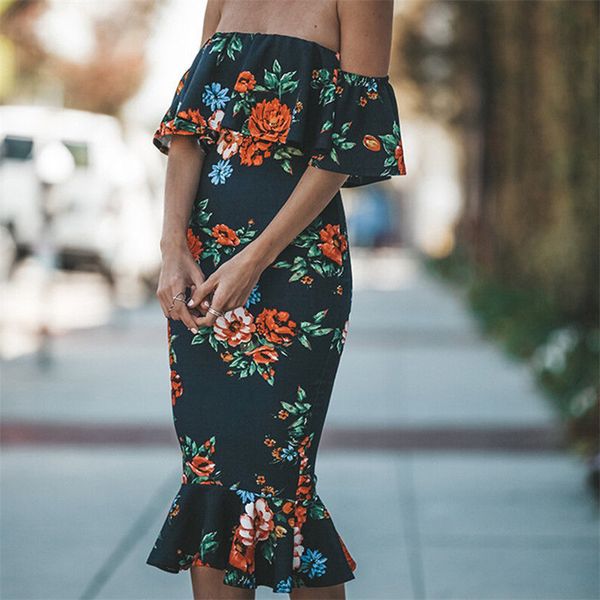 women's off shoulder floral printed summer dress 2018 new ladies ruffles frill bodycon mini dress evening party dresses vestidos, Black;gray
women's off shoulder floral printed summer dress 2018 new ladies ruffles frill bodycon mini dress evening party dresses vestidos, Black;gray