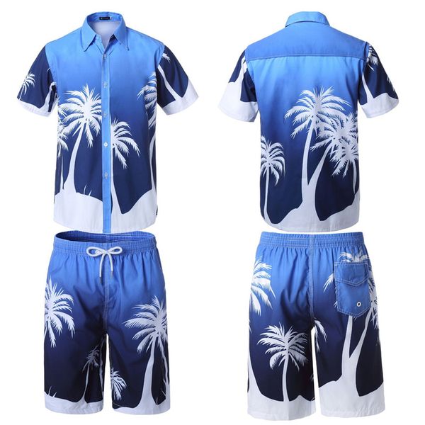 men's summer beach shirt set plus size loose travel holiday clothing casual short sleeve printed coconut tree beach suit, Gray
men's summer beach shirt set plus size loose travel holiday clothing casual short sleeve printed coconut tree beach suit, Gray