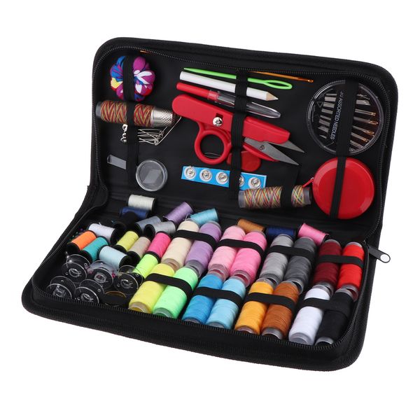set of 138 sewing kit crafts diy needle thread pins travel emergency camping hand accessories, Black
set of 138 sewing kit crafts diy needle thread pins travel emergency camping hand accessories, Black