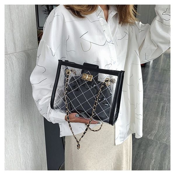 2020 new korean version of the shoulder bag women's casual fashion jelly transparent mother and daughter bag ladies
2020 new korean version of the shoulder bag women's casual fashion jelly transparent mother and daughter bag ladies