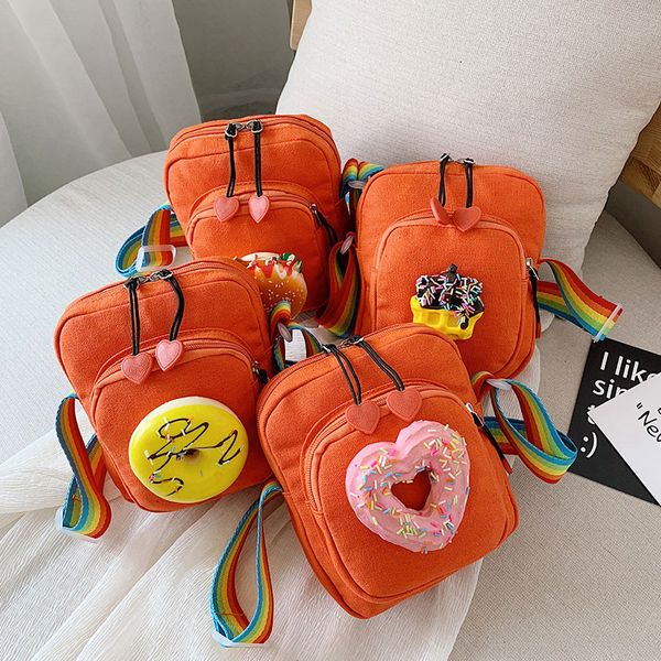 preppy style soft cartoon bag donut burger decoration rainbow shoulder strap messenger bag school backpack for teenage
preppy style soft cartoon bag donut burger decoration rainbow shoulder strap messenger bag school backpack for teenage