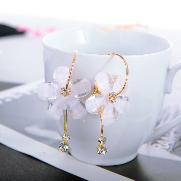 2019 new korean 6 petal acrylic zircon tassel earrings brincos oorbellentransparent earrings wholesale women's earrings, Silver
2019 new korean 6 petal acrylic zircon tassel earrings brincos oorbellentransparent earrings wholesale women's earrings, Silver