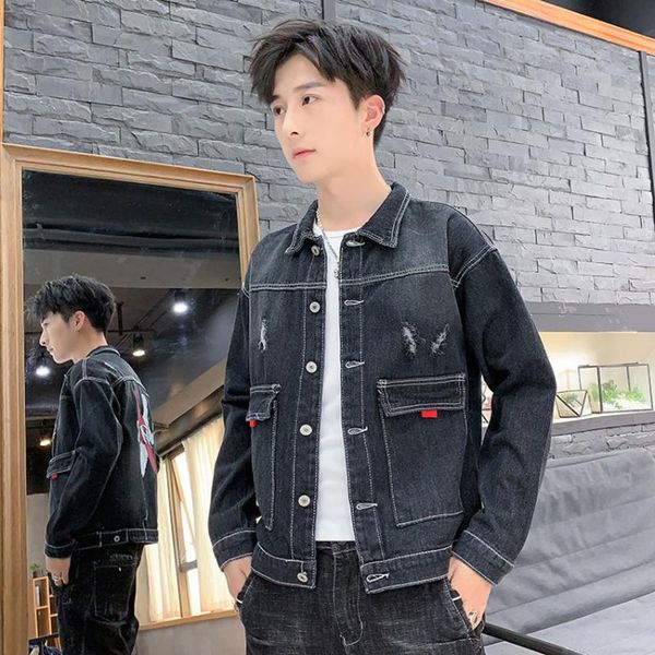 men's jackets maggie's walker spring youth trend retro street style handsome slim casual hand-worn denim jacket, Black;brown
men's jackets maggie's walker spring youth trend retro street style handsome slim casual hand-worn denim jacket, Black;brown