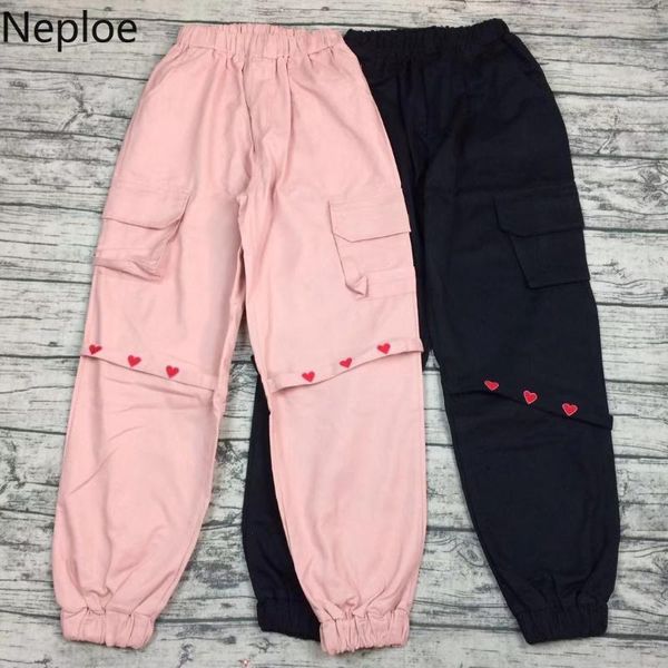 neploe 2020 spring women cargo pants funny love heart embroidery long trousers stretch high waist pockets haren pants 58655, Black;white
neploe 2020 spring women cargo pants funny love heart embroidery long trousers stretch high waist pockets haren pants 58655, Black;white