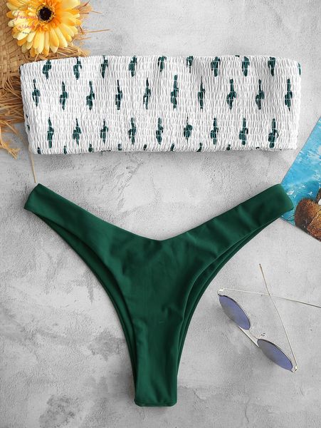 bandeau swimwear striped women swimsuit female cactus print micro smocked bikini bathing suit beach bathers biquini maillot de bain, White;black
bandeau swimwear striped women swimsuit female cactus print micro smocked bikini bathing suit beach bathers biquini maillot de bain, White;black