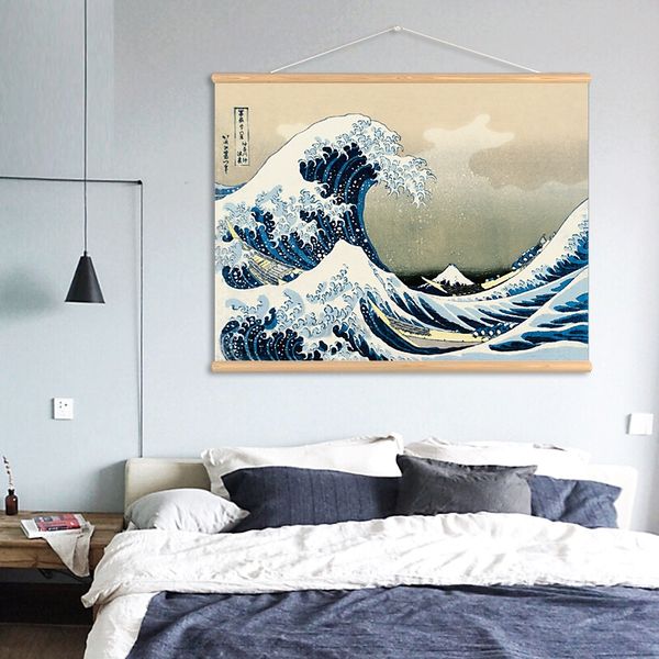 japan the great wave of kanagawa scroll painting art home decor canvas painting for living room wall picture poster print frame
japan the great wave of kanagawa scroll painting art home decor canvas painting for living room wall picture poster print frame