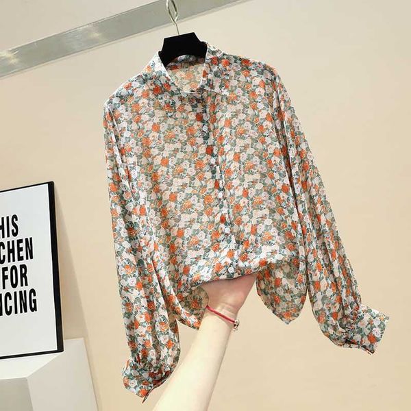 summer print blouse girls ladies all-match new lantern sleeve floral chiffon shirt women's streetwear sunscreen shirt top, White
summer print blouse girls ladies all-match new lantern sleeve floral chiffon shirt women's streetwear sunscreen shirt top, White