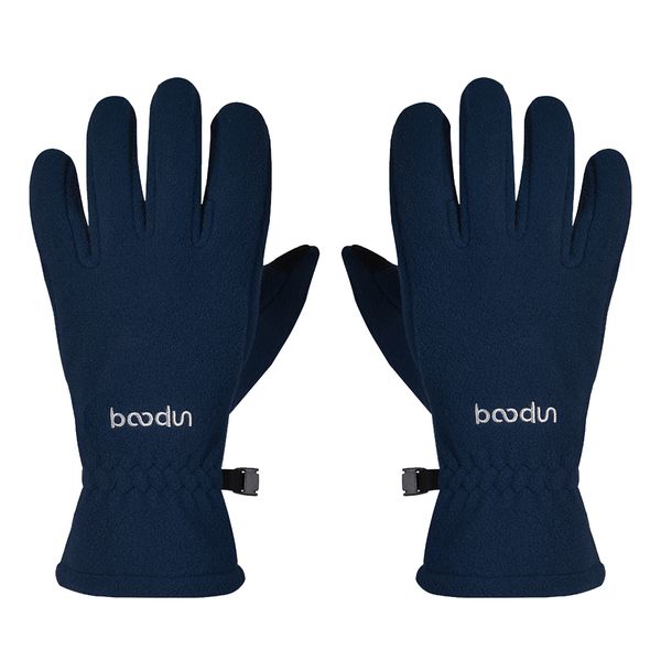 cycling fleece gloves mittens warm winter tactile gloves, Black;green
