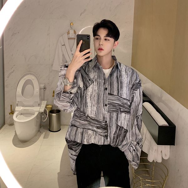 mens fashion 2019 printed mens loose shirts camiseta moda hombre dress shirts long sleeve designed korean big size, White;black
mens fashion 2019 printed mens loose shirts camiseta moda hombre dress shirts long sleeve designed korean big size, White;black