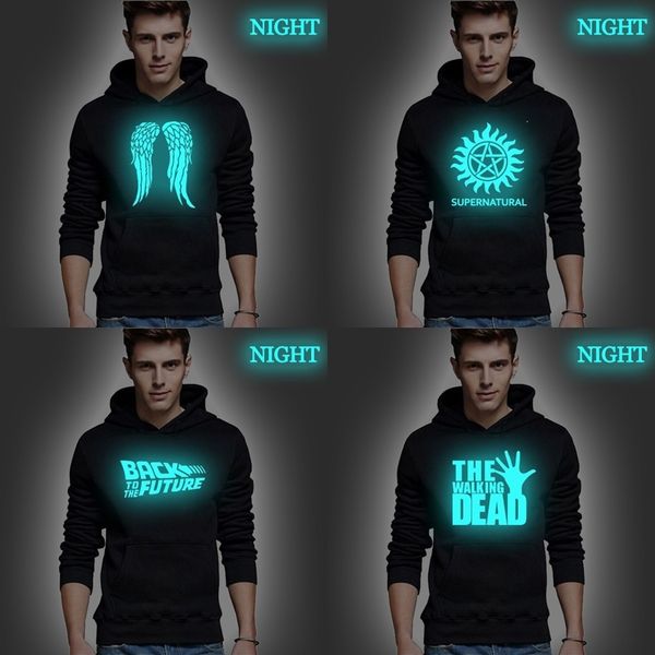 men women supernatural the back to the future luminous hoodie new fashion casual sportswear pullover hipster coat, Black
men women supernatural the back to the future luminous hoodie new fashion casual sportswear pullover hipster coat, Black